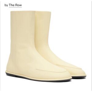 The Row Canal Bootie in Eggshell 37